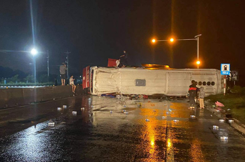 Hiện trường vụ tai nạn.