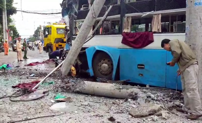 Hiện trường vụ tai nạn.