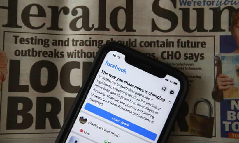 Facebook đã đình chỉ các trang tin tức, cơ quan chính phủ, y tế và tổ chức từ thiện ở Australia trong bối cảnh tranh cãi về luật mới. Ảnh: Getty Images.