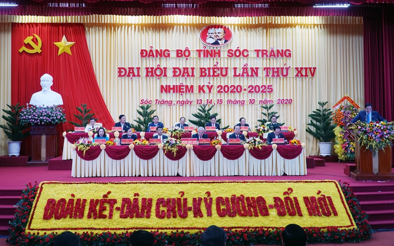 Đại hội Đảng bộ tỉnh Sóc Trăng với phương châm “Đoàn kết - Dân chủ - Kỷ cương - Đổi mới”.