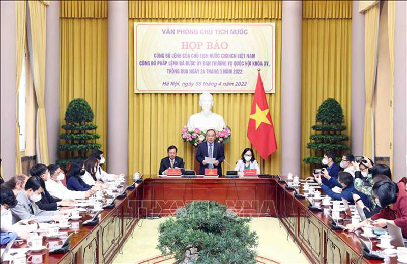 Quang cảnh buổi họp báo. (Ảnh: TTXVN)