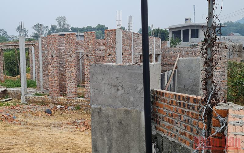 Công trình xây dựng trái phép của ông Trần Ngọc Quang tại thôn Thanh Cao, xã Ngọc Thanh.