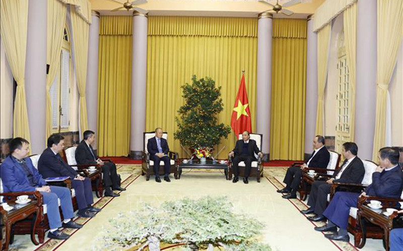 Quang cảnh buổi tiếp. (Ảnh: TTXVN)