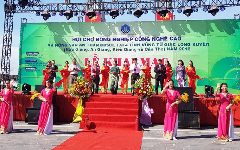 Hội chợ Nông nghiệp công nghệ cao và nông sản an toàn ĐBSCL tại 4 tỉnh vùng tứ giác Long Xuyên năm 2018.