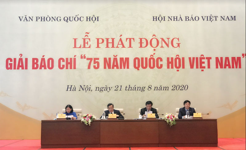 Phát động Giải báo chí "75 năm Quốc hội Việt Nam”