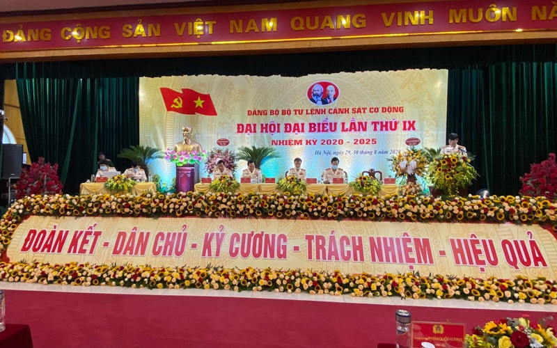 Đại hội đại biểu Đảng bộ Bộ Tư lệnh Cảnh sát cơ động diễn ra trong ngày 30-8.