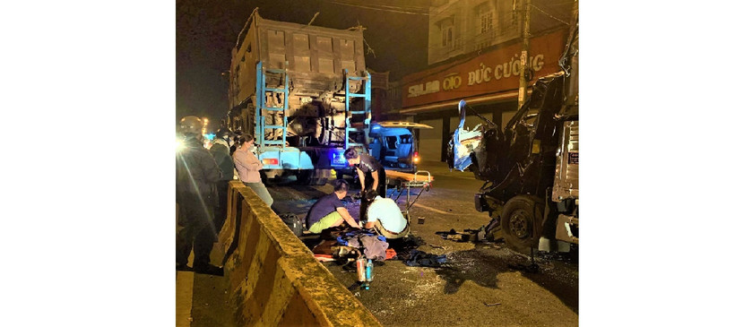 Hiện trường vụ tai nạn.