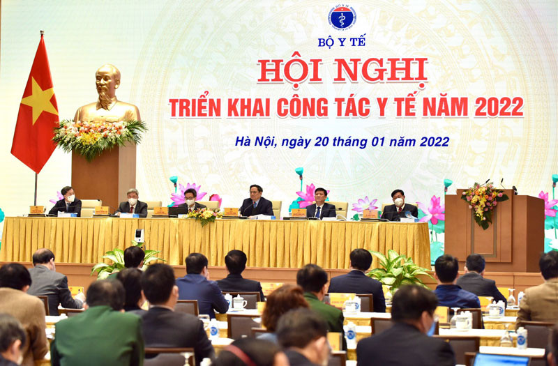 Hội nghị triển khai công tác y tế năm 2022. (Ảnh: TRẦN HẢI)