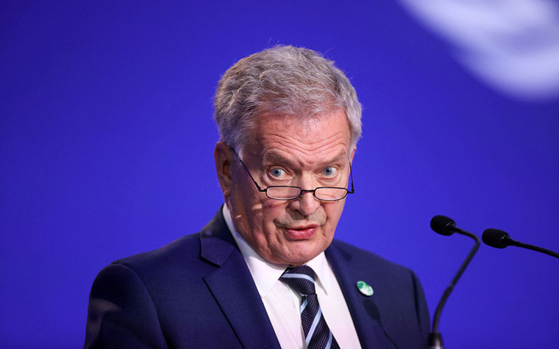 Tổng thống Phần Lan Sauli Niinisto phát biểu ý kiến tại COP26, ngày 2/11/2021. (Ảnh: Reuters)