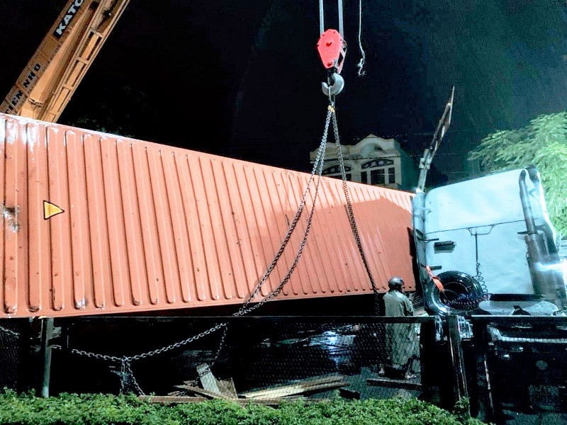 Hiện trường vụ tai nạn.