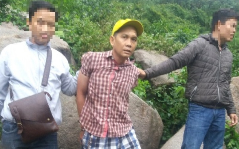 Nghi phạm Lê Trường Thành bị bắt giữ. (Ảnh: Công an cung cấp)