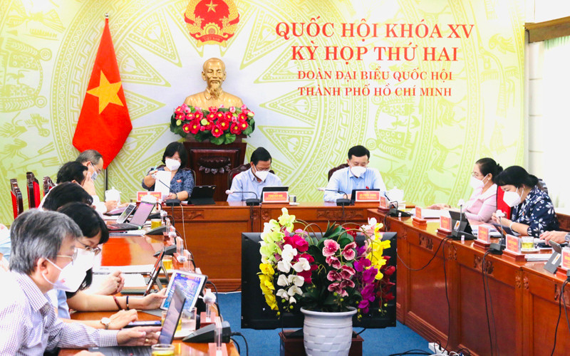 Đoàn Đại biểu Quốc hội TP Hồ Chính thảo luận về Tờ trình, kế hoạch cơ cấu lại nền kinh tế giai đoạn 2021-2025, ngày 29/10.