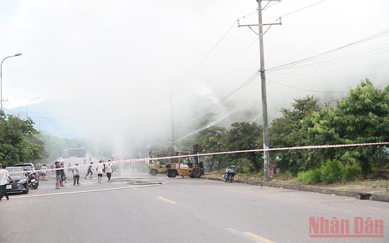 Hiện trường đám cháy.