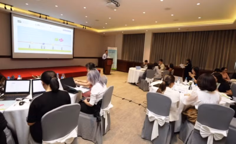 Quang cảnh buổi giới thiệu về Sổ tay Hướng dẫn trái phiếu xanh, trái phiếu xã hội và trái phiếu bền vững.