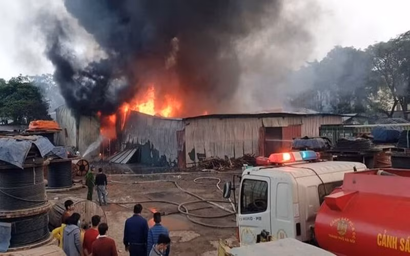 Hiện trường vụ cháy.