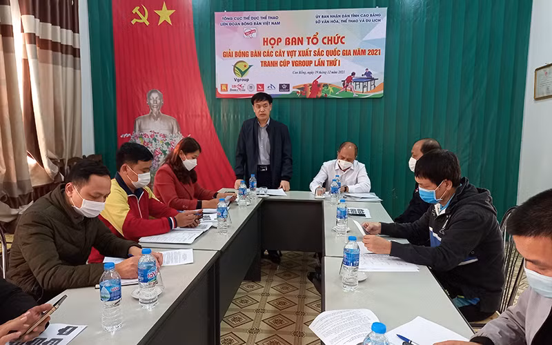 Ban tổ chức họp đánh giá công tác chuẩn bị tổ chức giải.