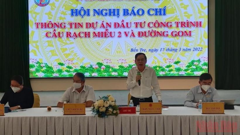 Lãnh đạo tỉnh Bến Tre thông tin về Dự án cầu Rạch Miễu 2.