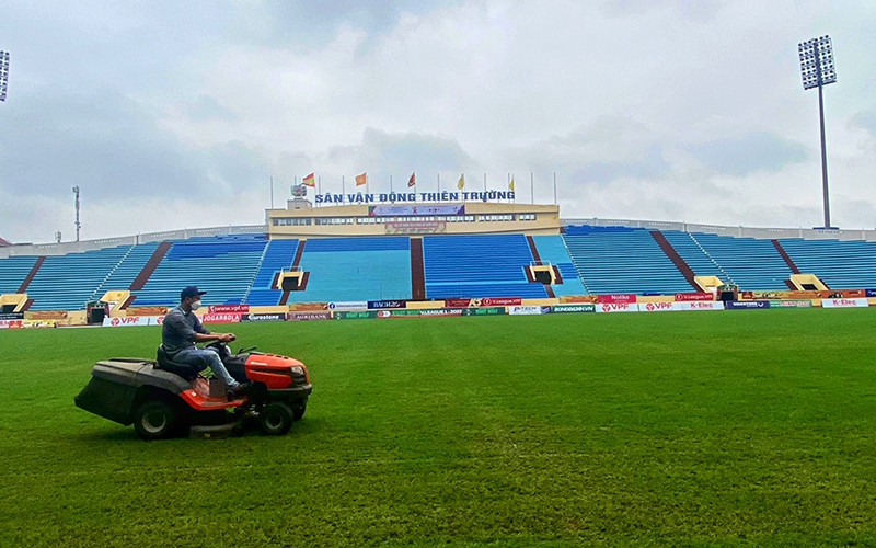 Sân vận động Thiên Trường đã được đầu tư hơn 25 tỷ đồng để sửa chữa, nâng cấp các hạng mục phục vụ SEA Games 31.