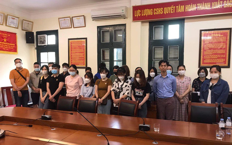 Các đối tượng liên quan đường dây “tín dụng đen” vừa bị triệt phá.