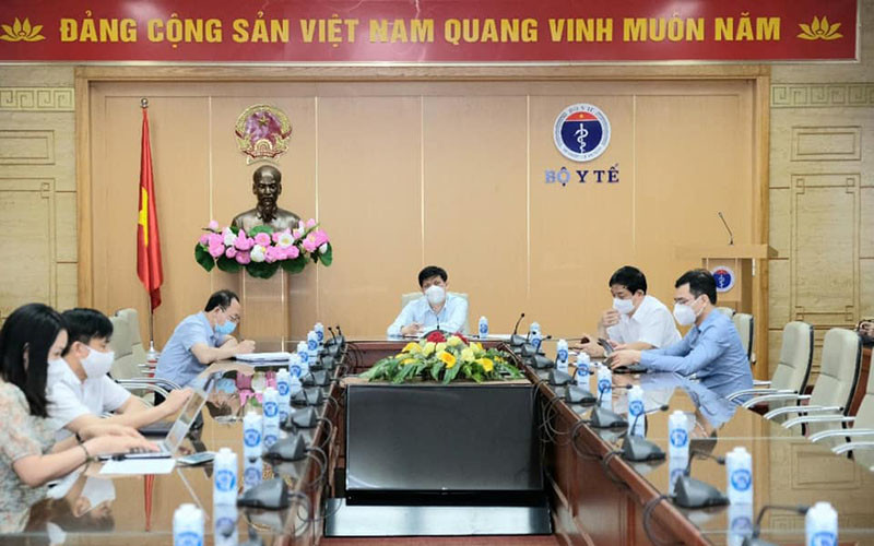 Bộ Y tế họp trực tuyến chiều 21/7.