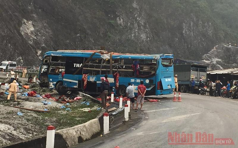 Hiện trường vụ tai nạn.