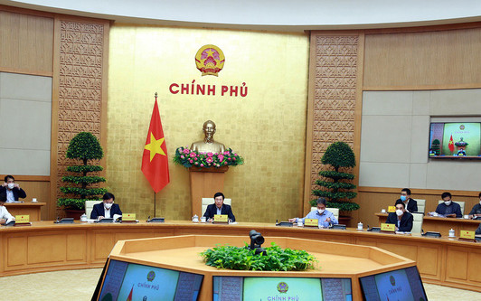 Cuộc họp của Tổ công tác đặc biệt của Thủ tướng Chính phủ về rà soát, tháo gỡ khó khăn, vướng mắc và thúc đẩy các dự án đầu tư tại các bộ, ngành và địa phương. (Ảnh: Cổng thông tin Chính phủ)