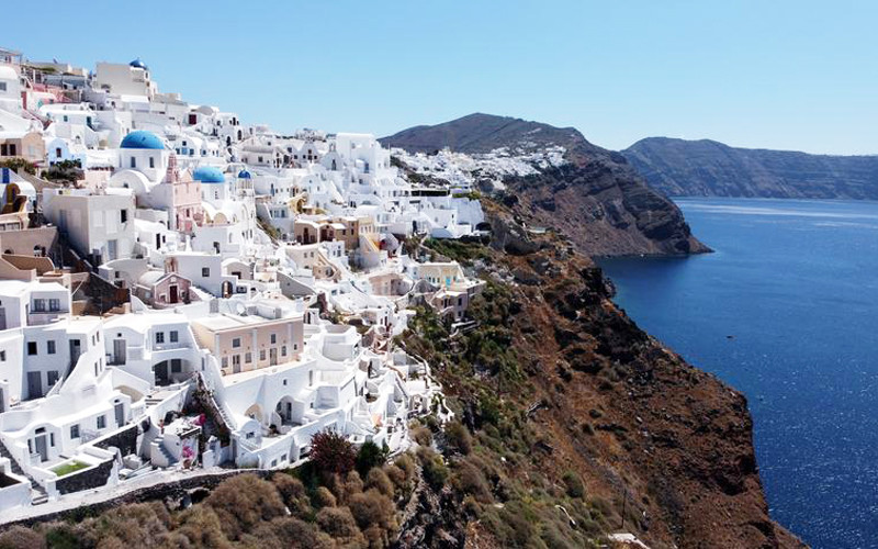 Hòn đảo Santorini nổi tiếng của Hy Lạp (Ảnh: REUTERS)