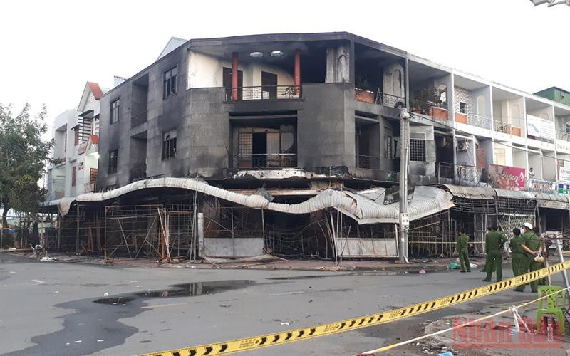 Hiện trường vụ cháy làm chết 4 người, sáng 7/12. 