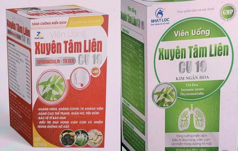 Hình ảnh 2 sản phẩm giả mạo. 