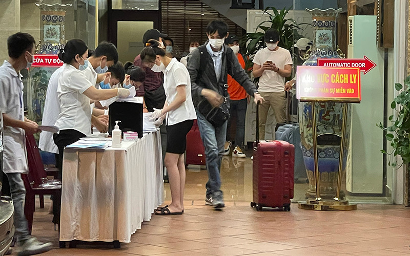 Khu cách ly tại khách sạn Kim Sơn, TP Hải Dương tối 20-5.