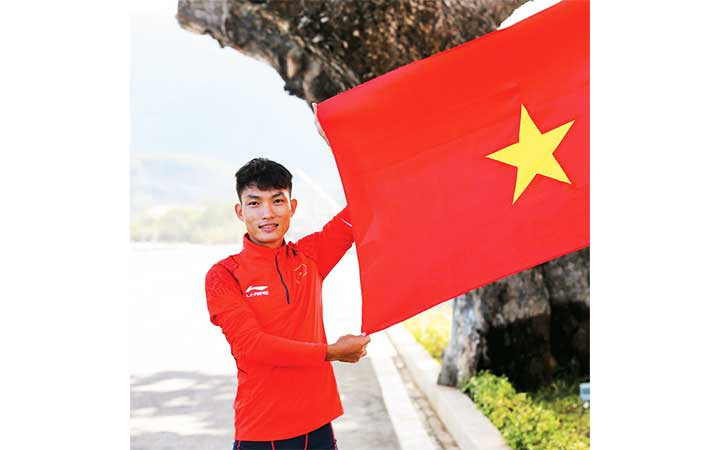 Tuyển thủ điền kinh Hoàng Nguyên Thanh.