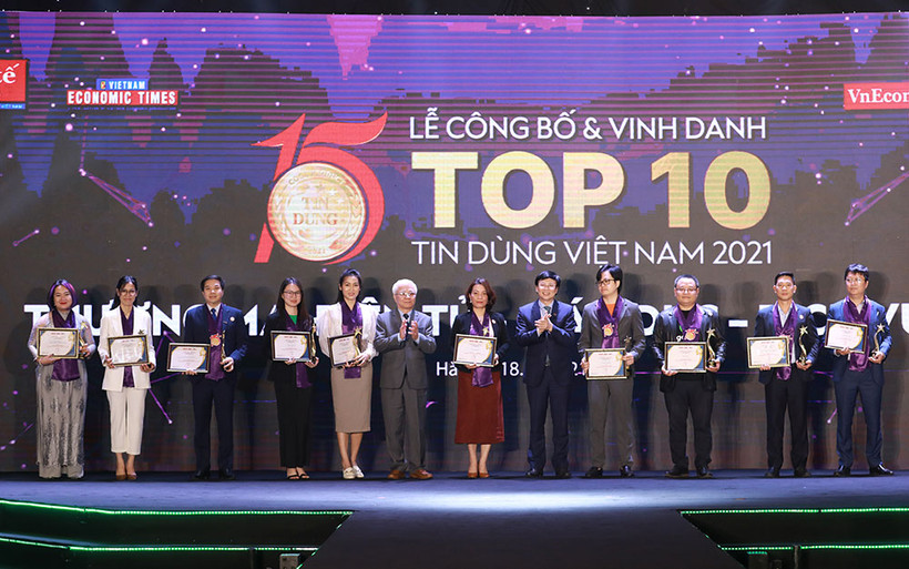 Các sản phẩm trong các nhóm ngành hàng được vinh danh. (Ảnh: Ban Tổ chức cung cấp)