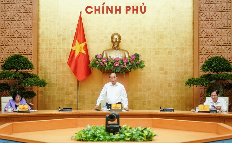 Thủ tướng Nguyễn Xuân Phúc chủ trì cuộc họp xét tặng danh hiệu Anh hùng Lao động (Ảnh: TRẦN HẢI)