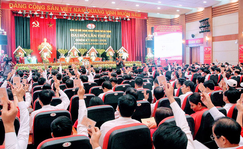 Quang cảnh Đại hội Đảng bộ Khối Doanh nghiệp TP Hải Phòng lần thứ III.