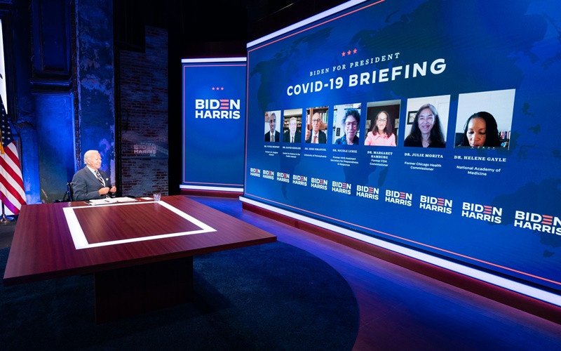 Ứng phó đại dịch Covid-19 là ưu tiên hàng đầu của ông Biden. (Ảnh: Buildbackbetter.com)