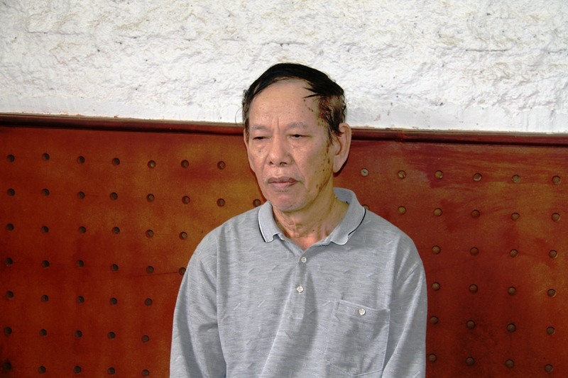 Đối tượng Nguyễn Văn Xứng tại Cơ quan công an.