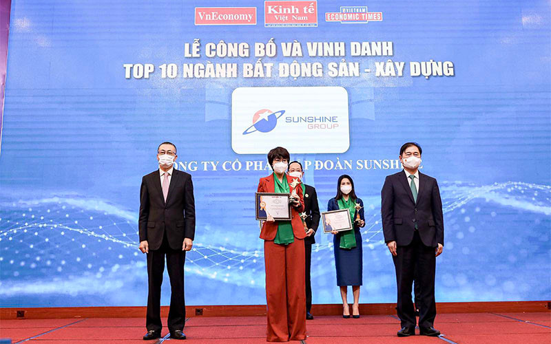 Sunshine Group được vinh danh trong nhóm 10 Thương hiệu mạnh Việt Nam ngành Bất động sản - Xây dựng