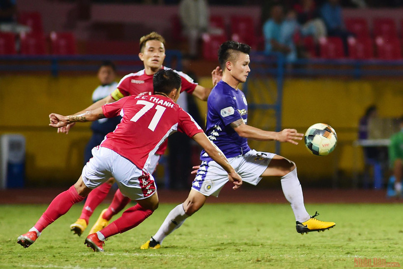 Tiền vệ Quang Hải chưa gia hạn hợp đồng với Hà Nội. (Ảnh: TRẦN HẢI)