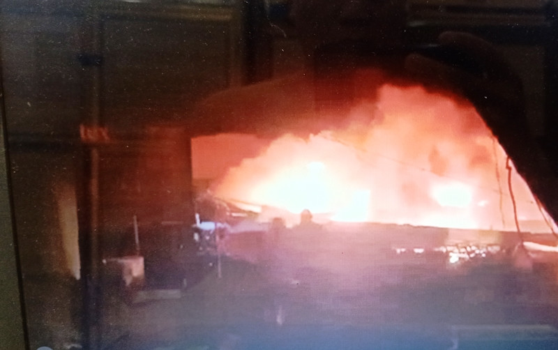 Hiện trường vụ cháy.