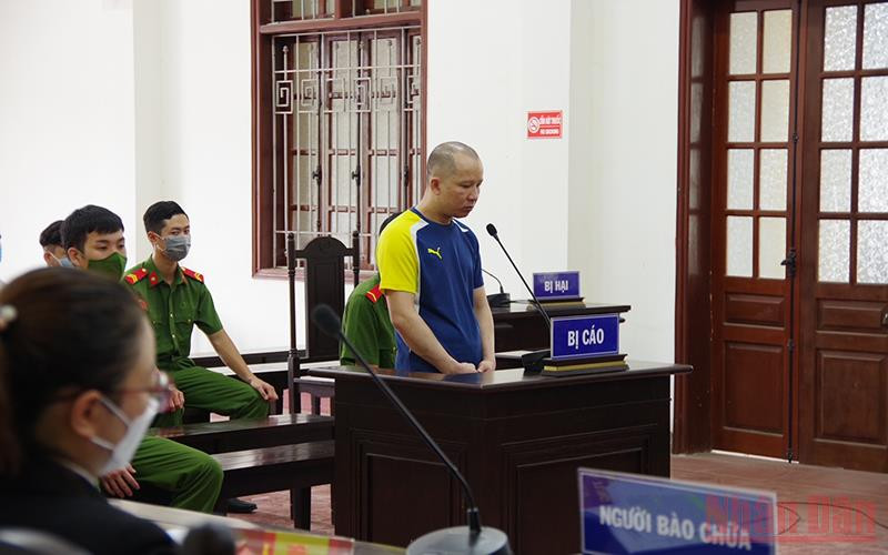 Bị cáo Nguyễn Mạnh Cường tại phiên tòa.