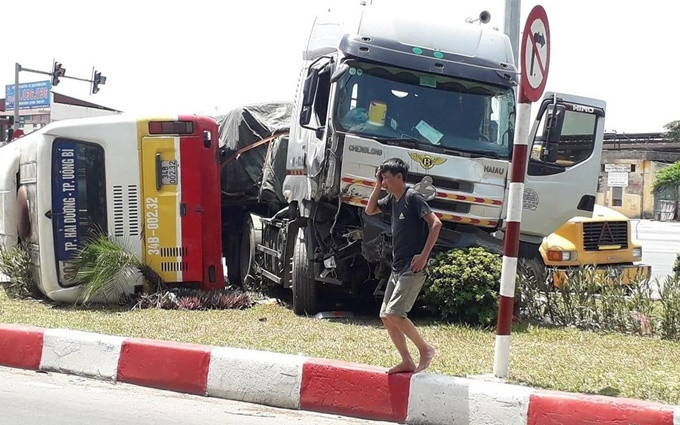 Hiện trường xảy ra vụ tai nạn 