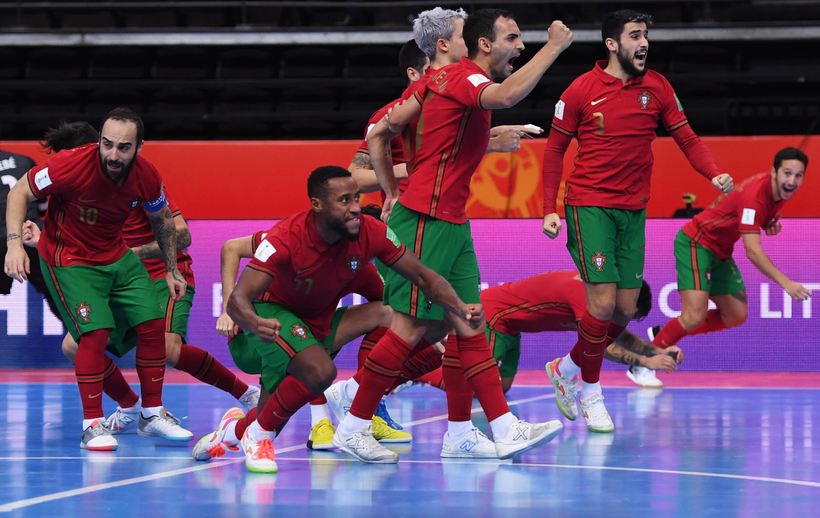 Đội tuyển futsal Bồ Đào Nha tiến vào trận chung kết gặp Argentina. (Ảnh: FIFA)