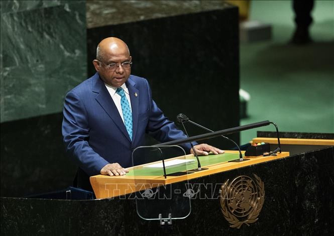 Chủ tịch Đại hội đồng Liên hợp quốc Abdulla Shahid. (Ảnh: THX/TTXVN)