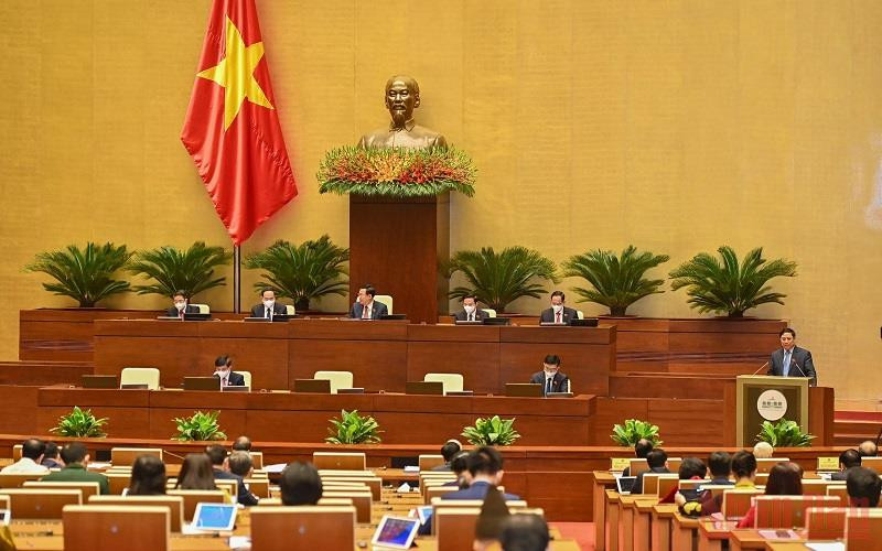 Một phiên họp tại Kỳ họp thứ hai, Quốc hội khóa XV. (Ảnh: BND)
