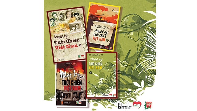 Bốn tập của bộ sách “Nhật ký thời chiến Việt Nam”.
