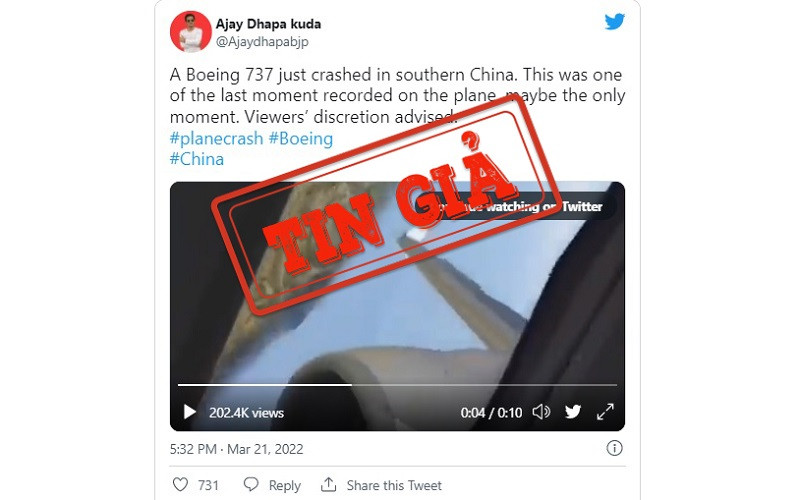 Đoạn video được chia sẻ trên mạng xã hội chỉ là mô phỏng. (Ảnh chụp màn hình)