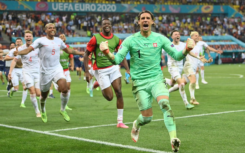 Hạ gục Pháp sau loạt luân lưu cân não, Thụy Sĩ làm nên lịch sử với tấm vé đầu tiên vào tứ kết Euro. (Ảnh: UEFA)