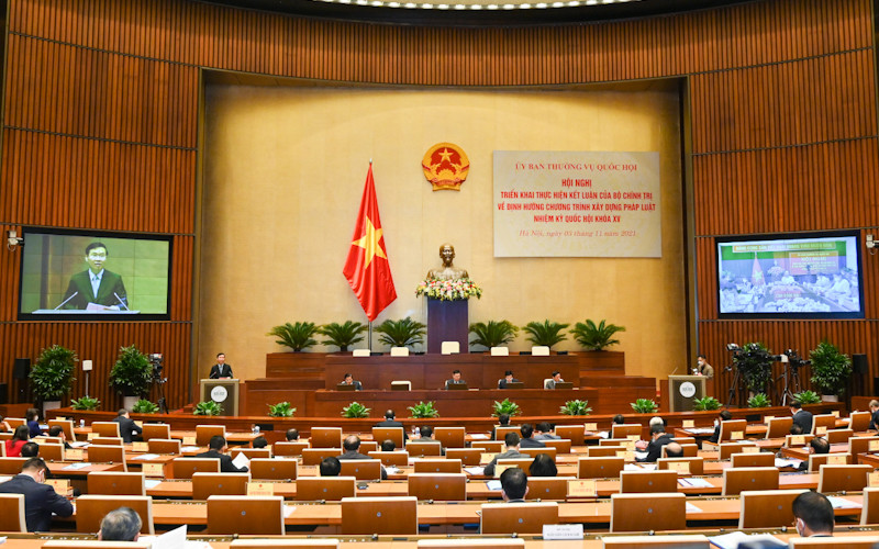 Quang cảnh hội nghị tại hội trường Diên Hồng.