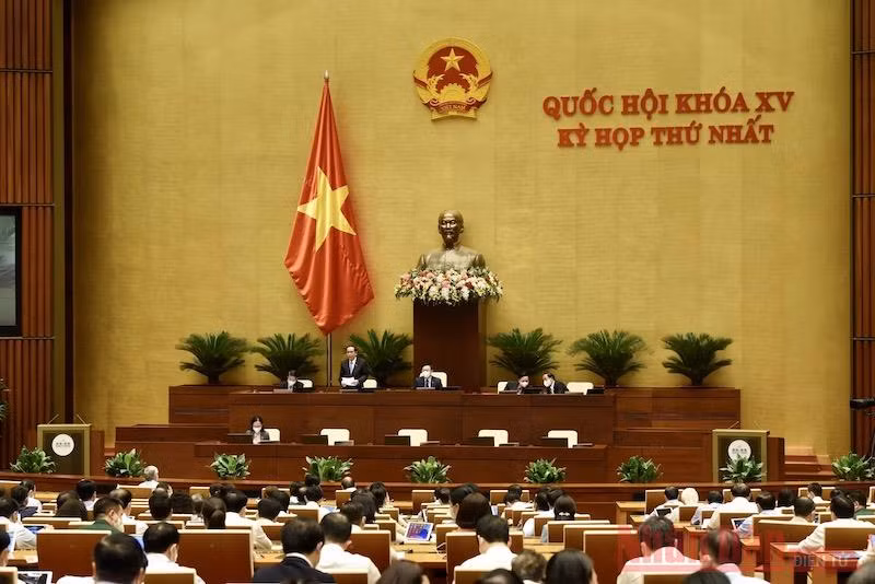 Kỳ họp thứ nhất, Quốc hội khoá XV, ngày 24/7. Ảnh: QUANG HOÀNG