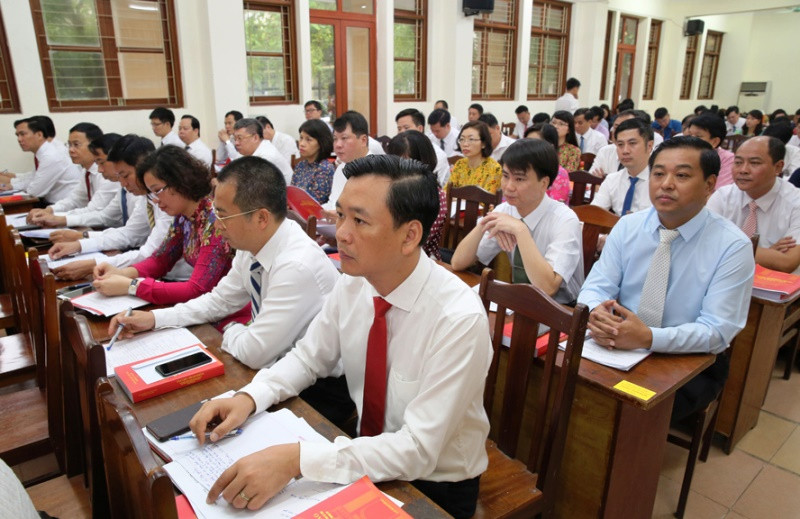 Một lớp đào tạo cán bộ nguồn của Hà Nội tại Trường đào tạo cán bộ Lê Hồng Phong.